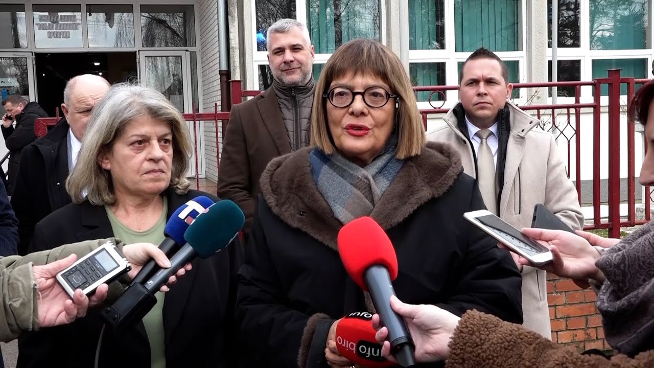 29.01.2026. - Predsednica Gojković povodom posete Osnovnoj školi "Veljko Vlahović" u Kruščiću