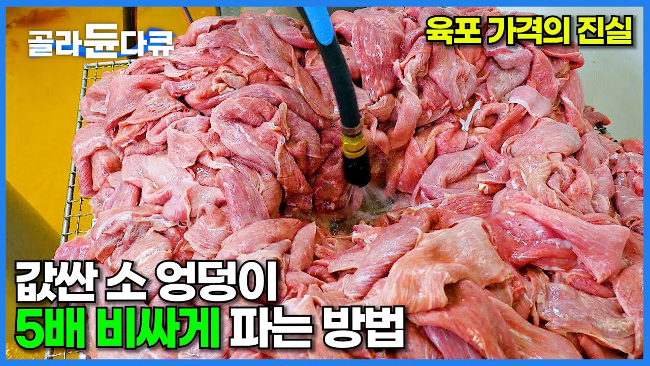 제일 저렴한 소고기 부위 비싸게 만드는 과정. 스테이크 보다 비싼 육포 가격의 진실│육포 만드는 과정│극한직업│#골라듄다큐