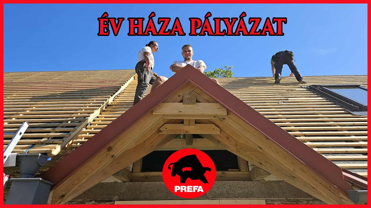 Bádogozás PREFA módra - Csatorna, Vápa, Oromszegély
