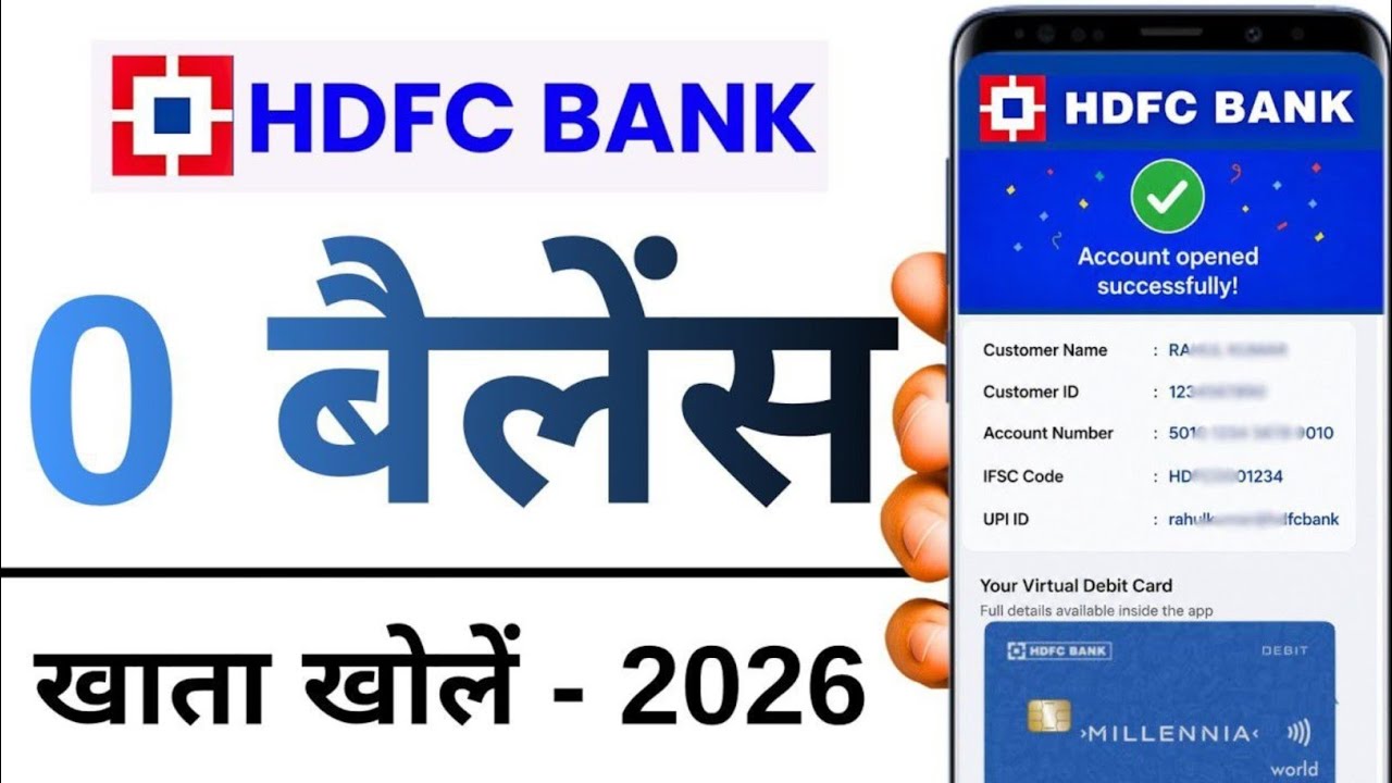How to Open HDFC Zero Balance Account Online 2026 | HDFC Bank Account Opening