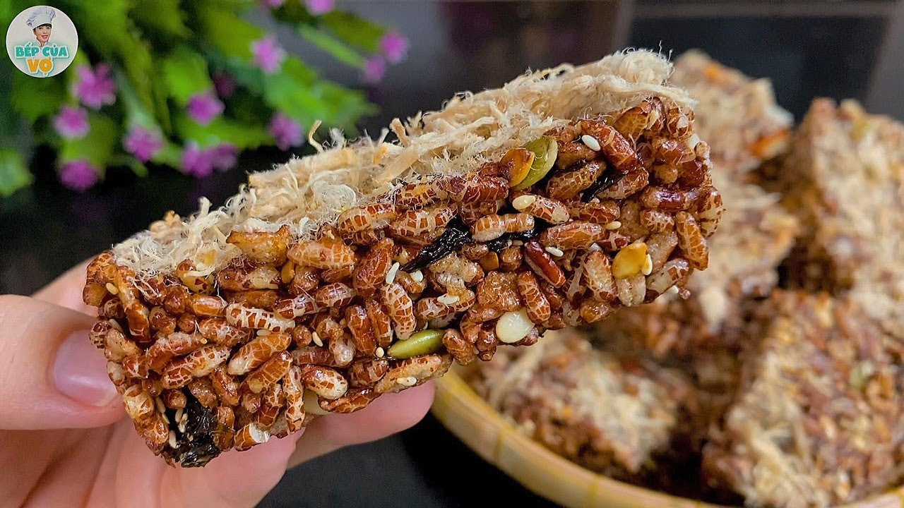 BÁNH THANH GẠO LỨC CHÀ BÔNG | BÁNH ĂN KIÊN giòn rụm thơm ngon | Bếp Của Vợ