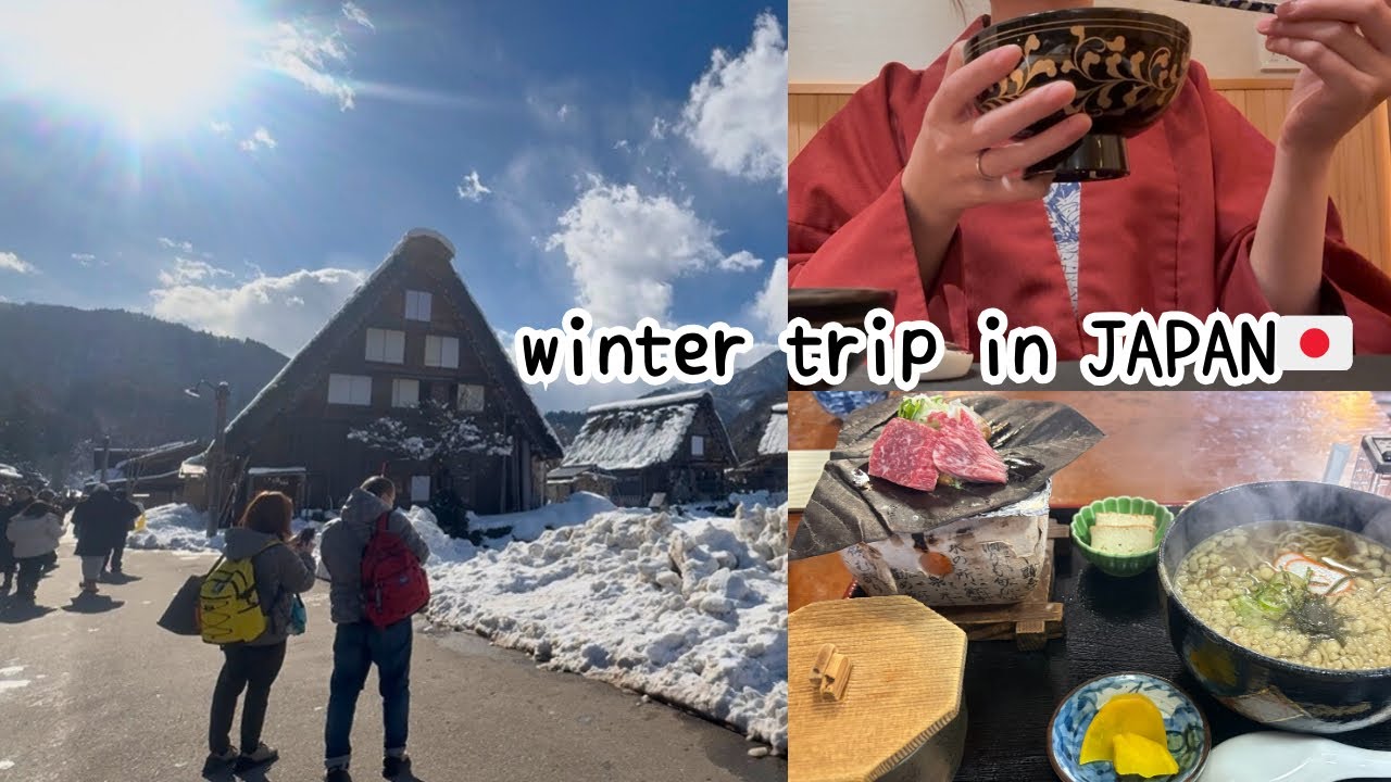 Winter Trip in Japan 🇯🇵 | Shirakawa-go, Onsen Ryokan & Cozy Japanese Food