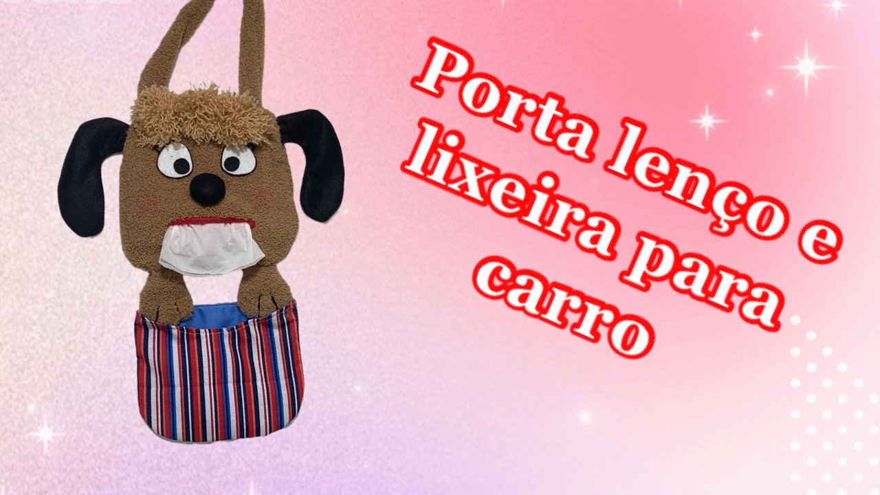 Porta lenço e lixeirinha para carro