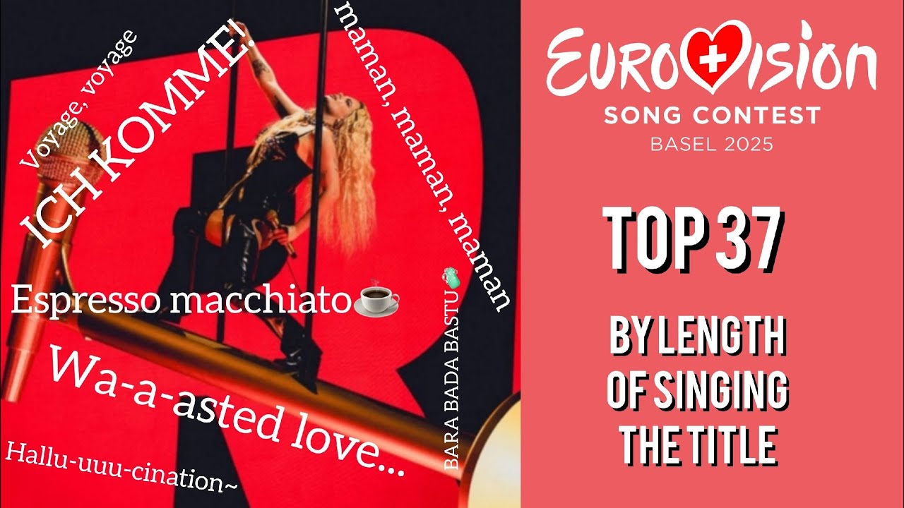 Eurovision 2025 – Top 37 by length of time singing the title