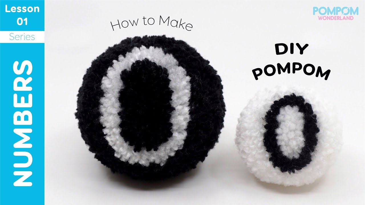 Pompom Zero - NUMBER 0 - DIY Pompom