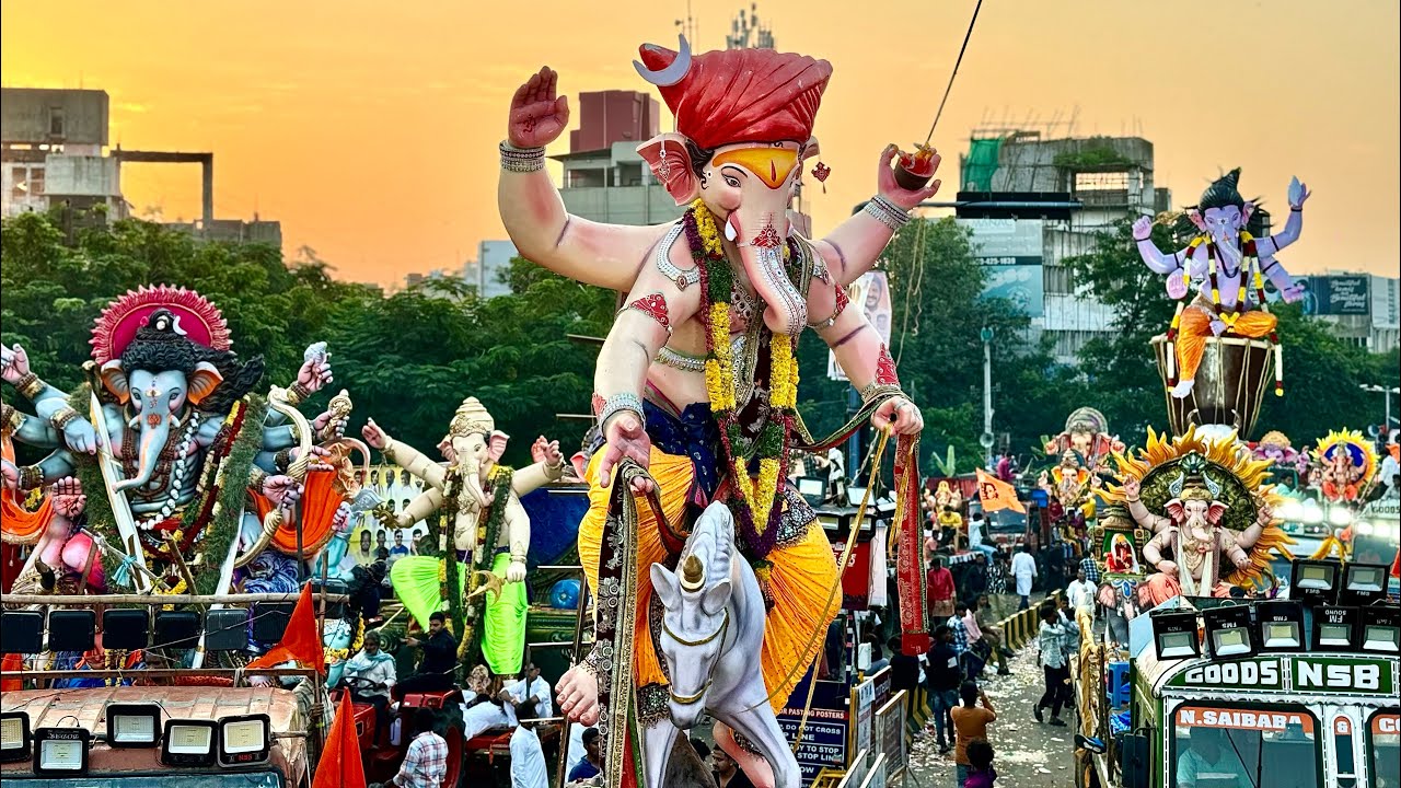 Ganesh Shobha Yatra 2024 | Ganesh Nimajjanam Shobha Yatra | Biggest Ganesh Shobha Yatra in Hyderabad