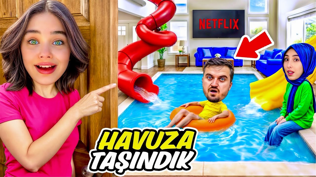 ELİF SİNEM EVİMİZİ HAVUZA TAŞIDIK !! EVE GİREMİYORUZ !! 