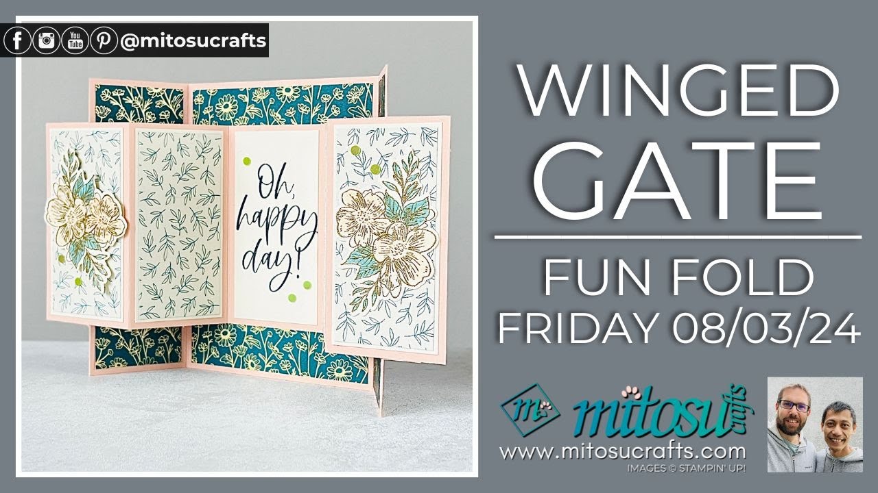 How To Make A Winged Gate Fun Fold Card with Stampin' Up! Craft Supplies