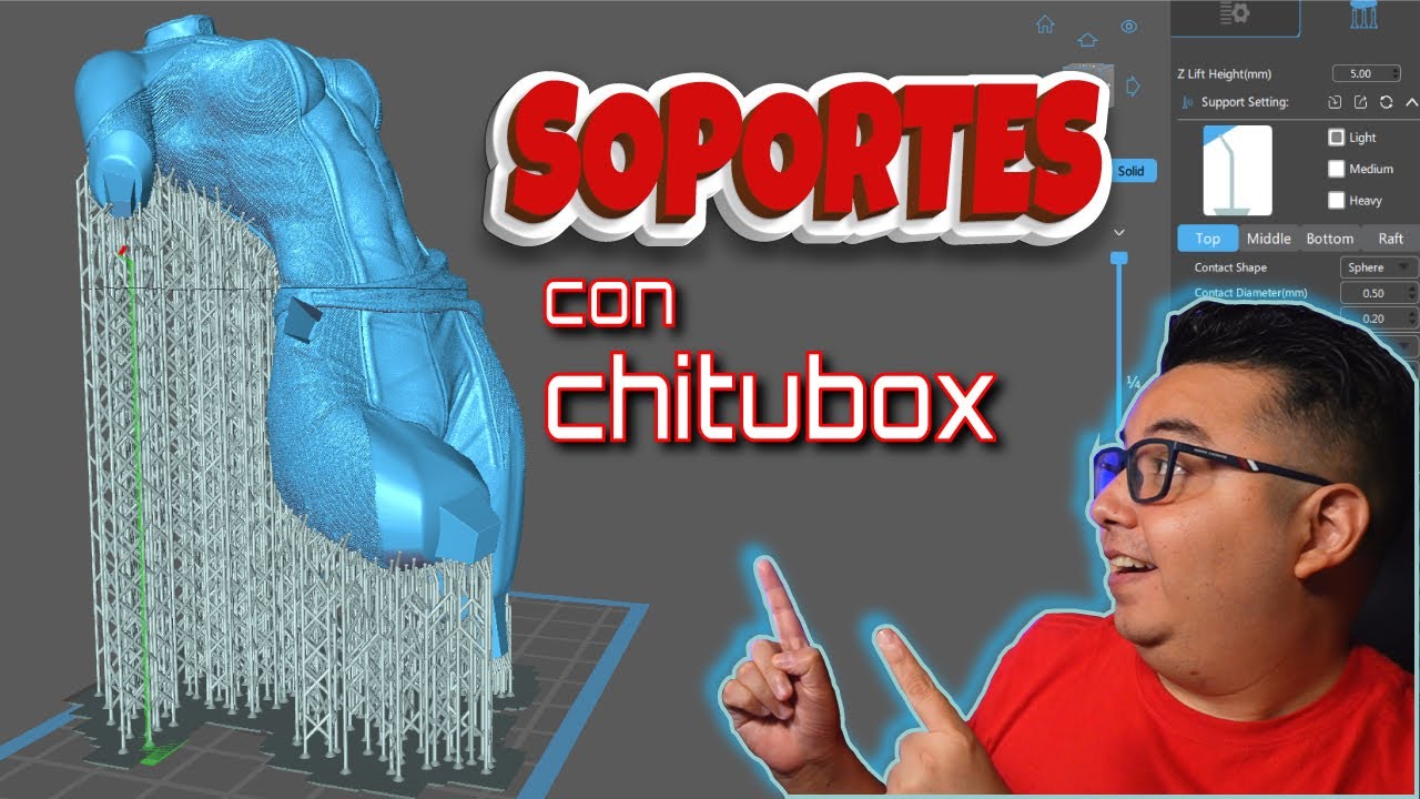 👉 Cómo configurar SOPORTES en Chitubox │ Soportes para impresión 3D de RESINA parte 2