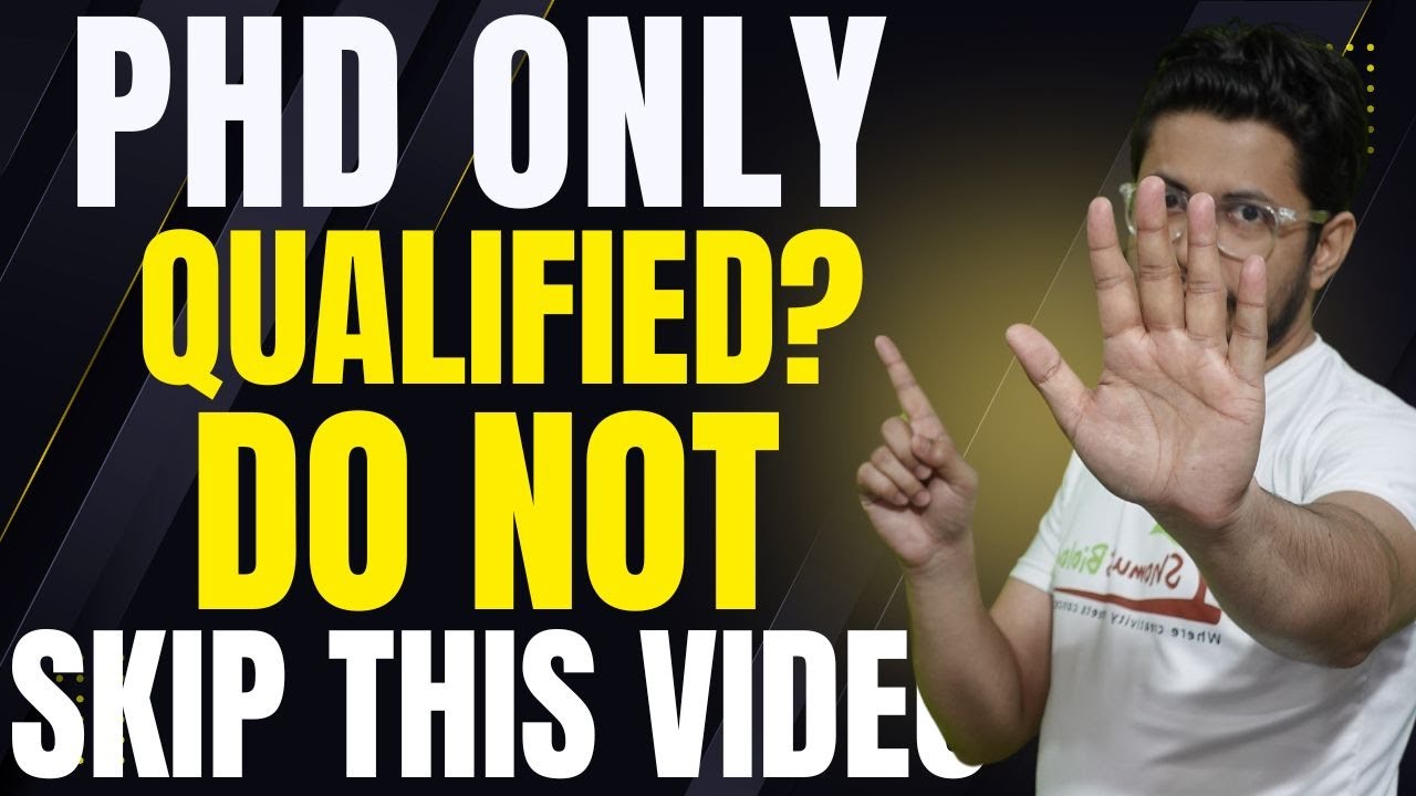 Watch if you qualified CSIR NET PhD only category 3 | Qualified? | Where to apply? | Shomu's Biology