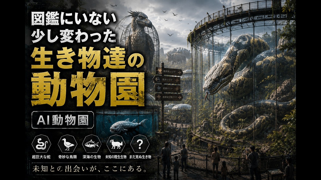 図鑑にいない少し変わった生き物達の動物園｜AI動物園