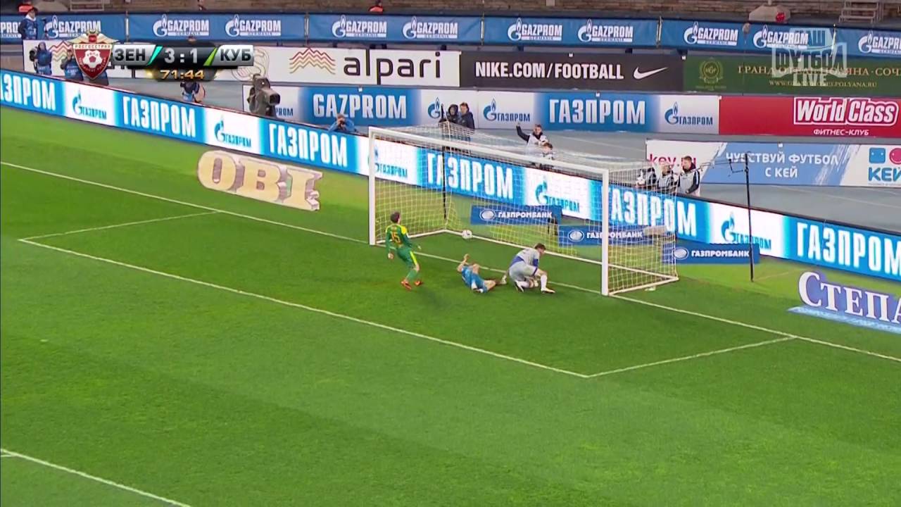 Гол Олега Шатова. &laquo;Зенит&raquo; &ndash; &laquo;Кубань&raquo; | РПЛ 2015/16