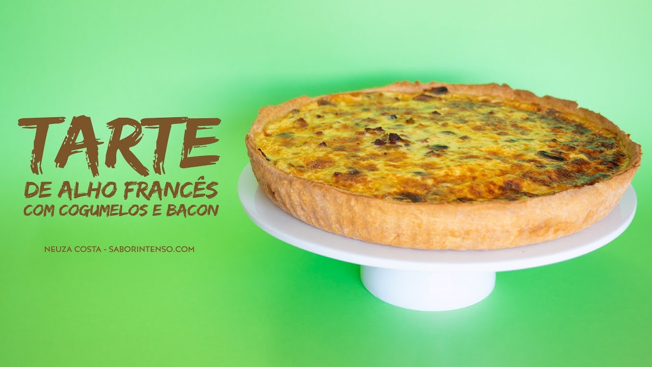 Tarte de Alho Francês com Cogumelos e Bacon