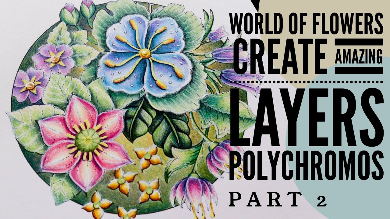 Layering Coloured pencils | World of Flowers Polychromos #johannabasford