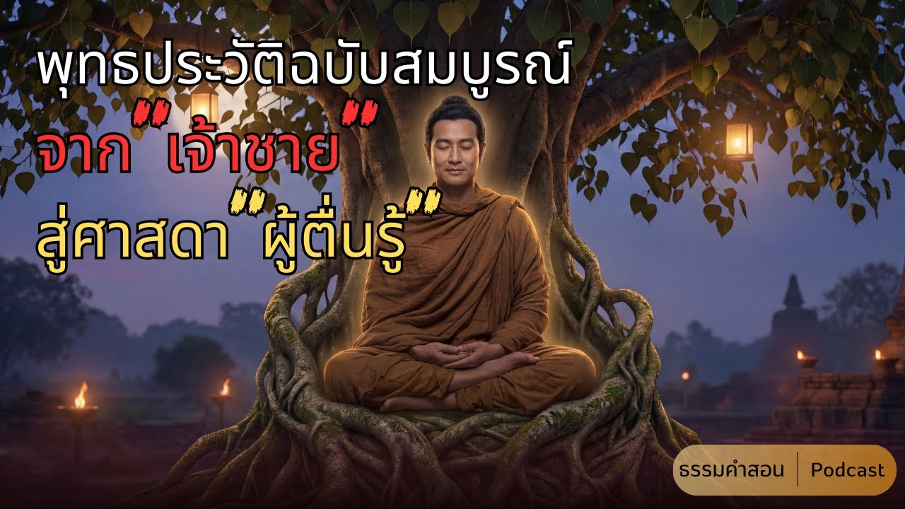 พุทธประวัติฉบับสมบูรณ์ จากเจ้าชายสู่ศาสดาผู้ตื่นรู้ | เล่าเรื่องธรรมะ ฟังก่อนนอน คลายทุกข์ใจ