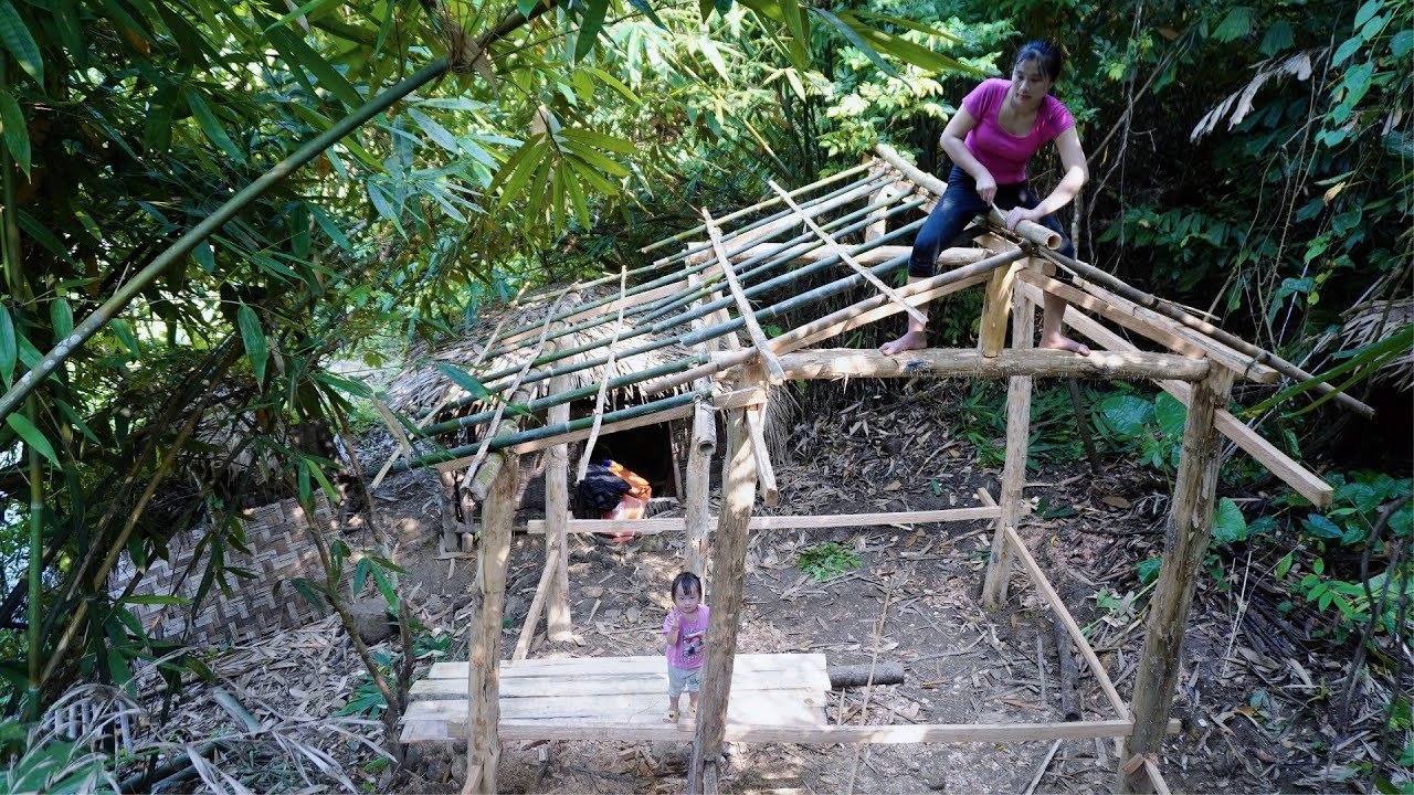 Full Video: 955 Days of Overcoming Suffering - Single Mother Builds a New Wooden House in the Forest