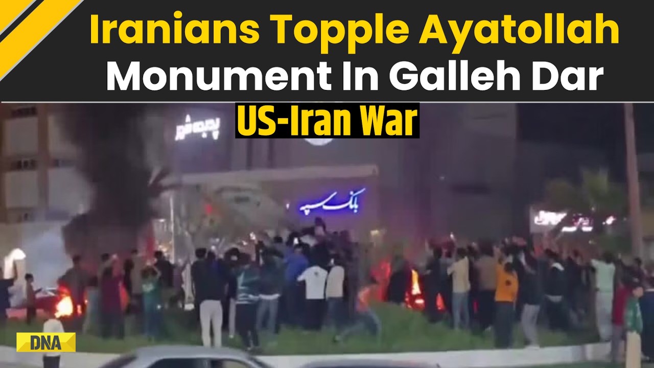 Israel Iran War: Eyewitness Video Shows Iranians Destroy Ayatollah's Monument |Iran Israel War