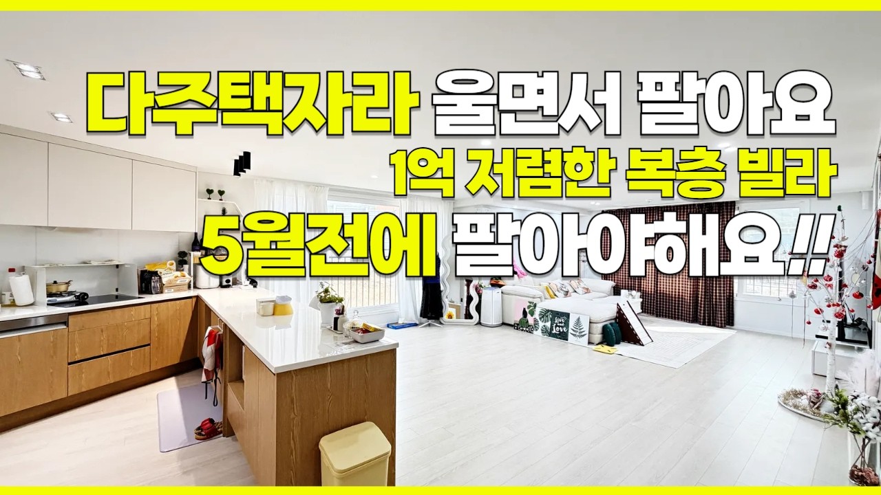 [A2674] 기준층 가격에 복층을? 집주인이 다주택자라 5월전 급급매 처분 시세대비 1억 저렴 울면서 파네요 [경기광주빌라매매][송정동빌라]