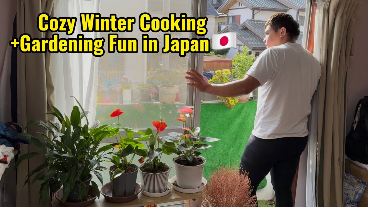 Cozy Winter Cooking + Gardening Fun in Japan🇯🇵/Squash Soup/Planting Day/shopping vegetable & flowers
