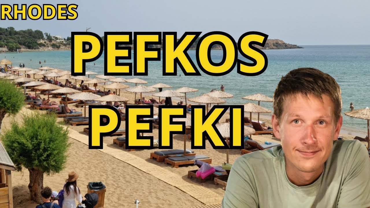 Pefkos (Pefki) Rhodes 🇬🇷 —  Walking Tour | Rhodos Greece