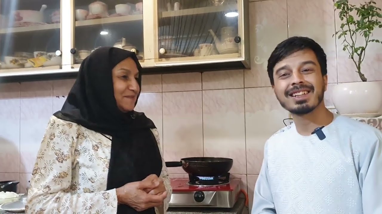 امشب تمنا مادر جانم شان را مهمان یک نارنج پلو خوشمزه کرد💖😋
