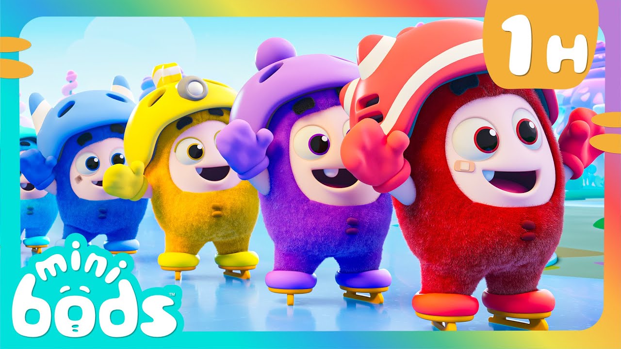 Ice Lake Skating | Minibods | Mini Oddbods | Baby Oddbods | Funny Cartoons For Kids