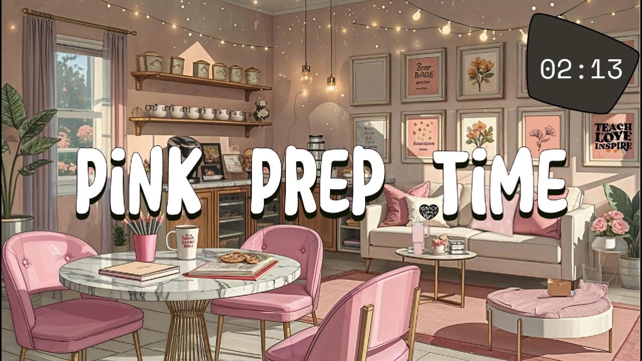 Pink Prep Time | 30-Minute Girly Teacher Lounge Timer with Calm Lofi Vibes