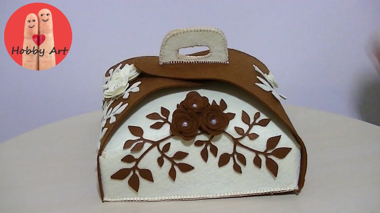 DIY Tutorial portatorta in feltro - cake holder in felt