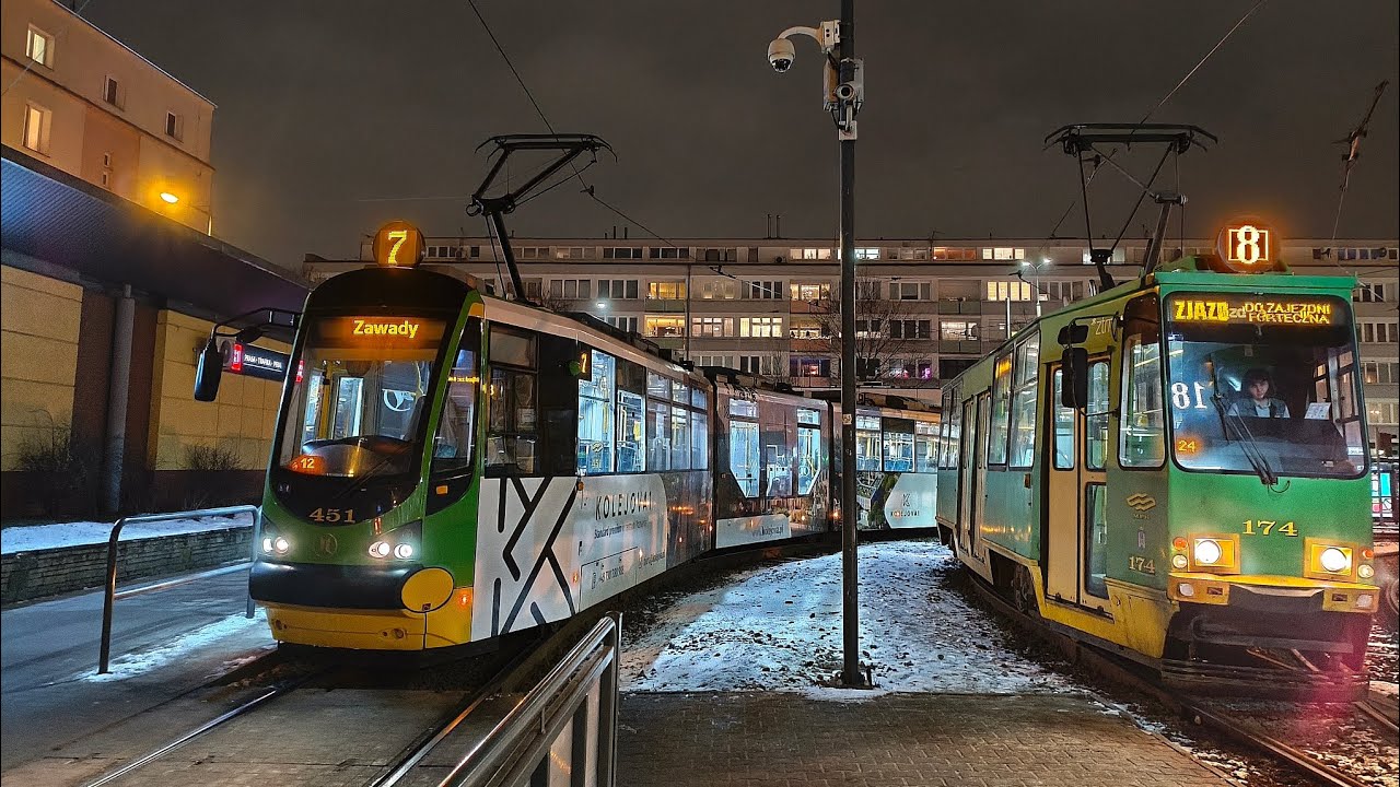 MPK Poznań Linia 8 kierunek Zjazd do zajezdni Forteczna(trasa zmieniona).Konstal 105Na.