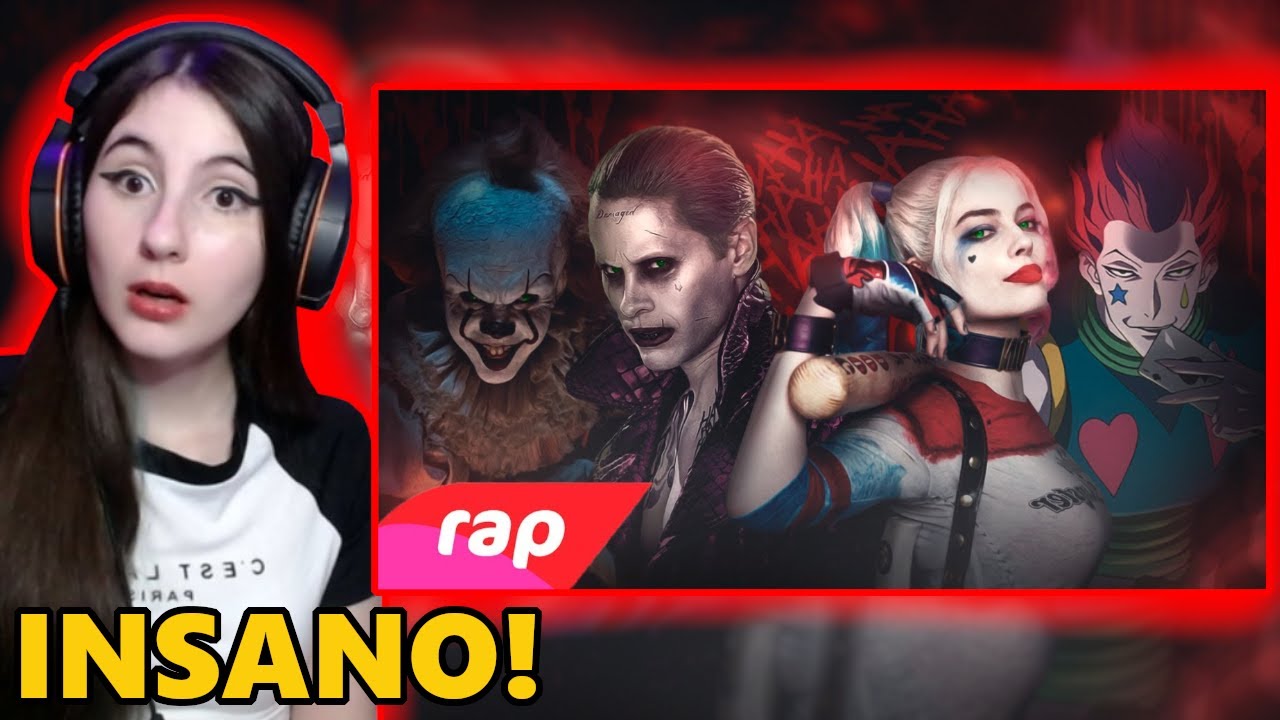 REACT Rap do Coringa, Arlequina, Hisoka e Pennywise - CIRCO DOS HORRORES 2