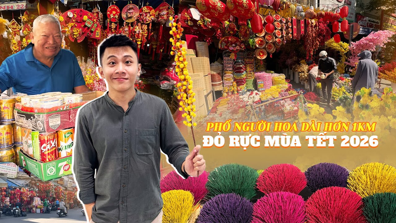 Cận cảnh Con Phố Cổ Nhất Sài Gòn nhộn nhịp Tết 2026: Dài cả Km, đỏ rực, chật kín người mỗi tối