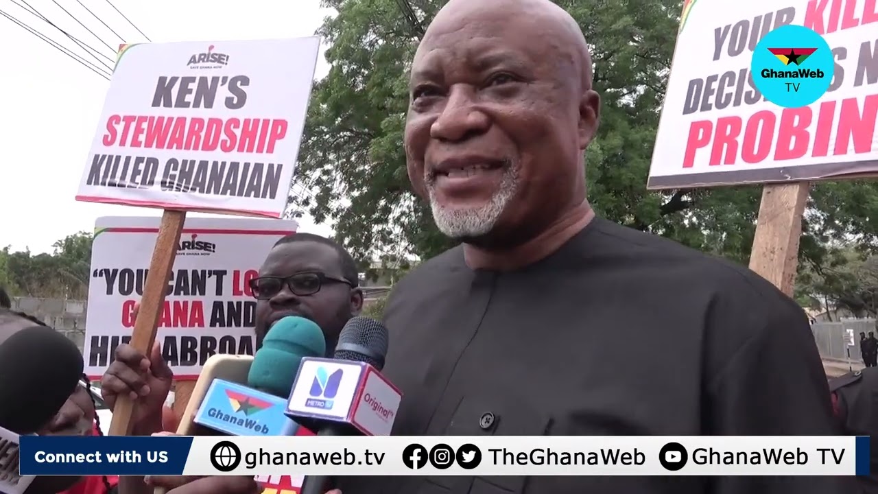 Hopeson Adorye makes appearance at Arise Ghana picket against Ofori-Atta