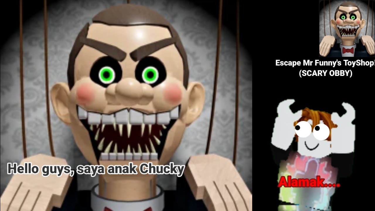 Ada robot nak bunuh aku😭 - Escape Mr Funny ToyShop! (SCARY OBBY) ROBLOX 🇲🇾