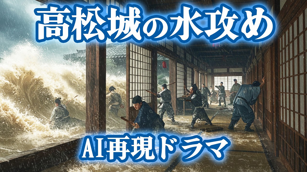 『備中高松城の水攻め』~水没した城をAI再現~