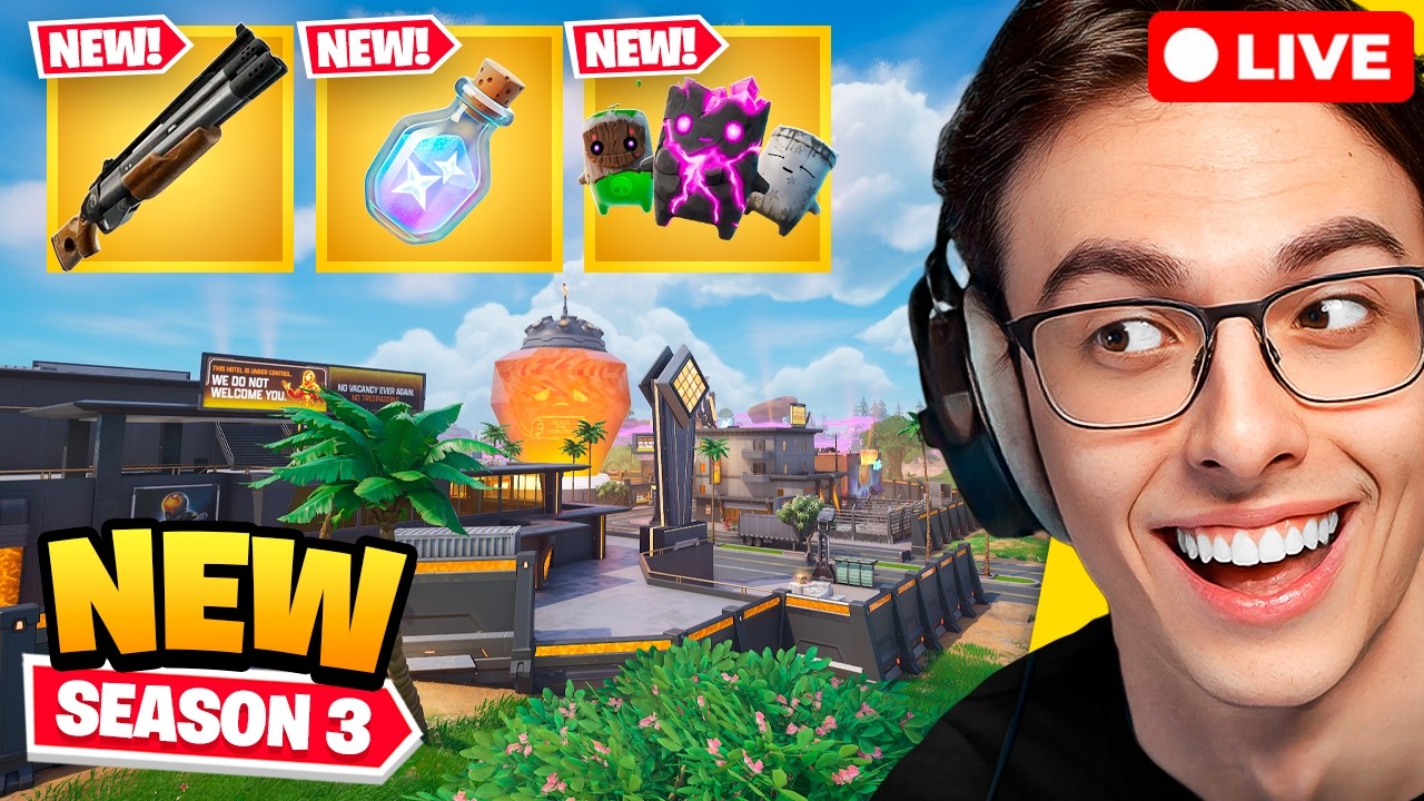 🔴 LIVE! - NEW FORTNITE SEASON IS HERE!! (NEW MAP, BATLLE PASS AND MORE!)