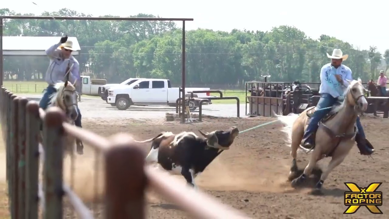 Billie Jack Saebens Roping Practice Session - X Factor Team Roping