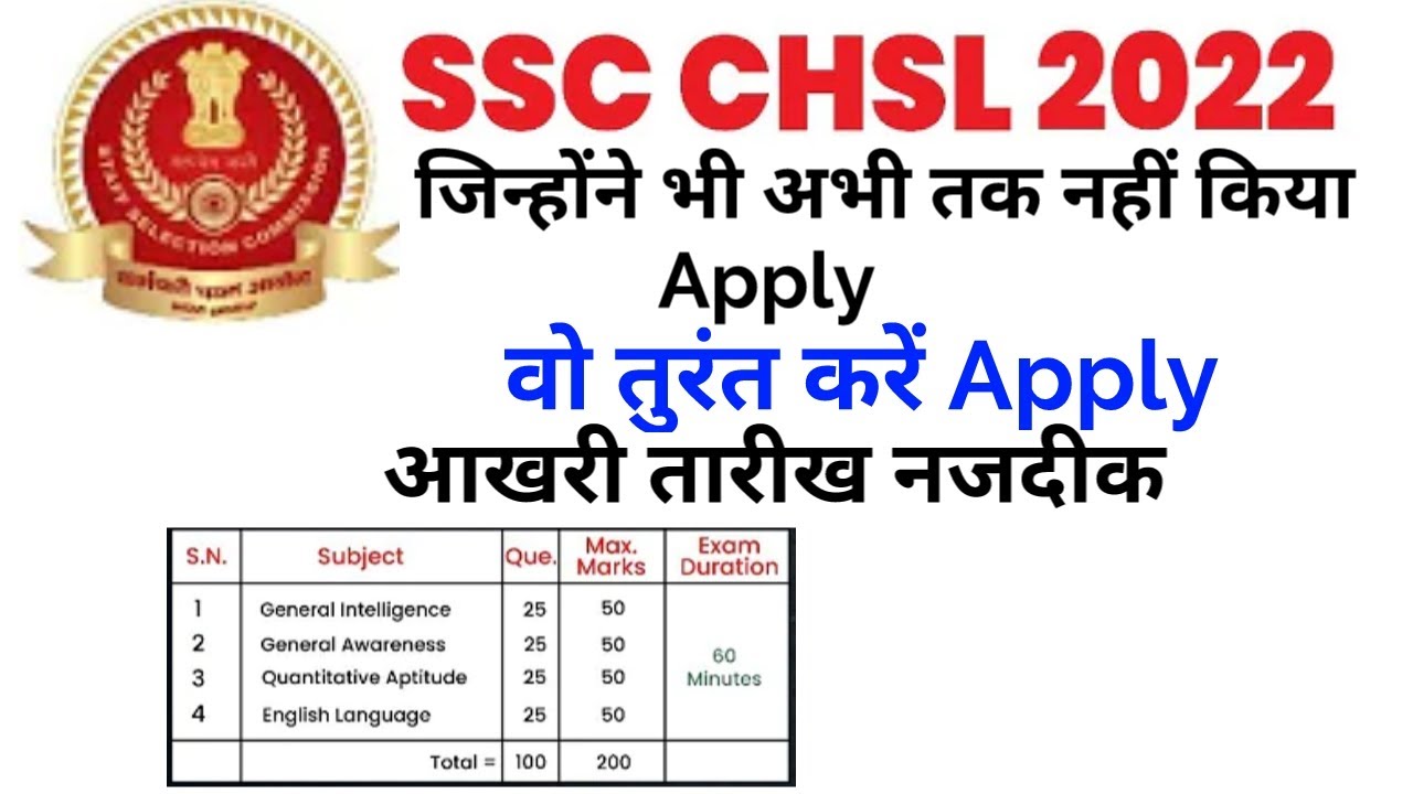 SSC CHSL RECRUITMENT 2022 || OFFICIAL NOTIFICATION...