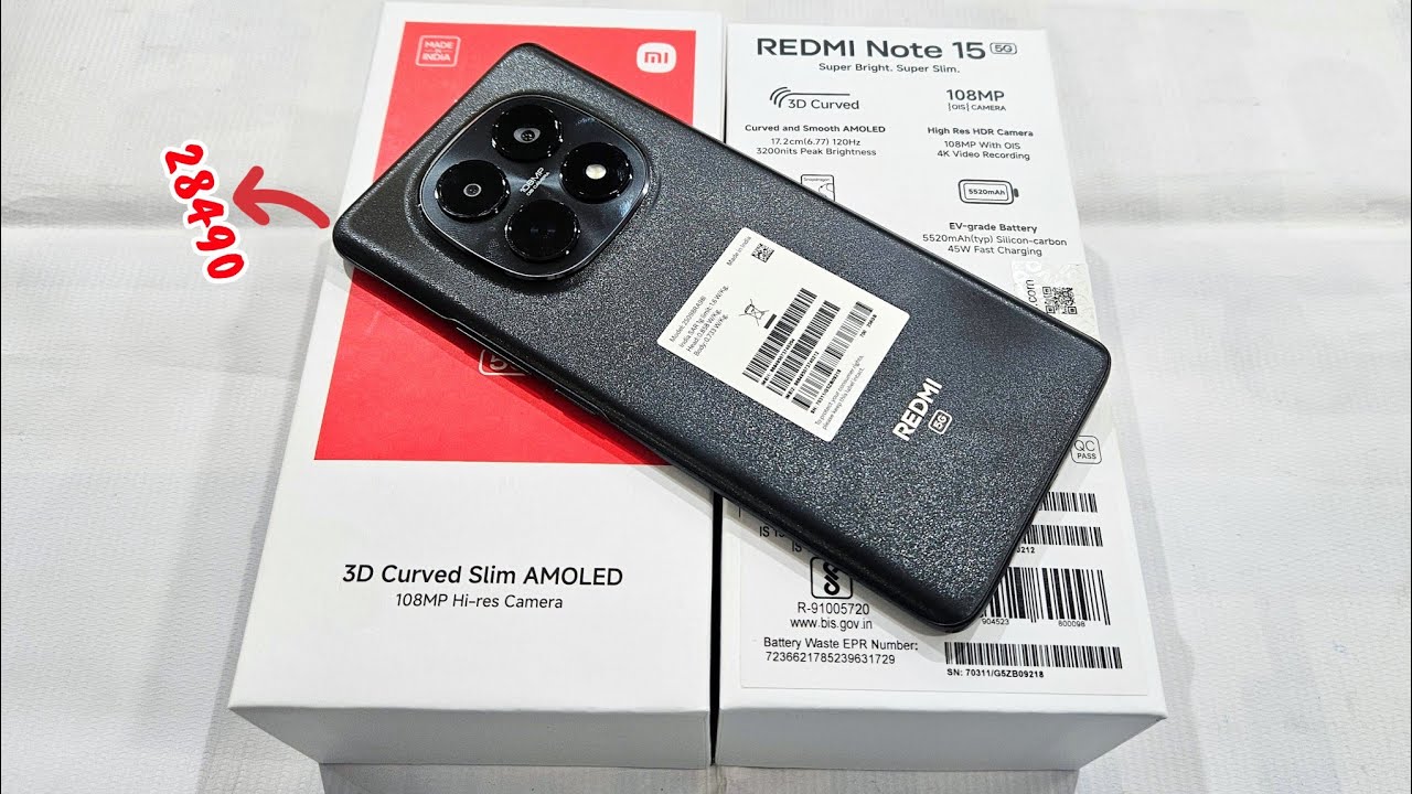 redmi Note 15 5G 8/256 Unboxing and Price Details : Under 28490