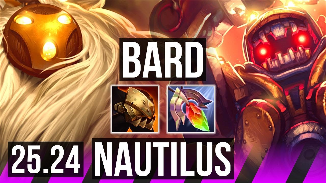BARD & Veigar vs NAUTILUS & Jhin (SUP) | KR Grandmaster | 25.24