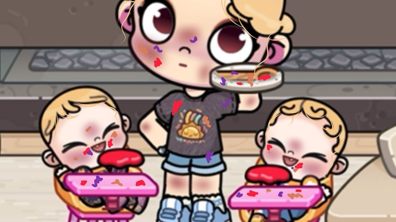 Introdução alimentar dos gêmeos 🥳🥰#avatarworldgame 