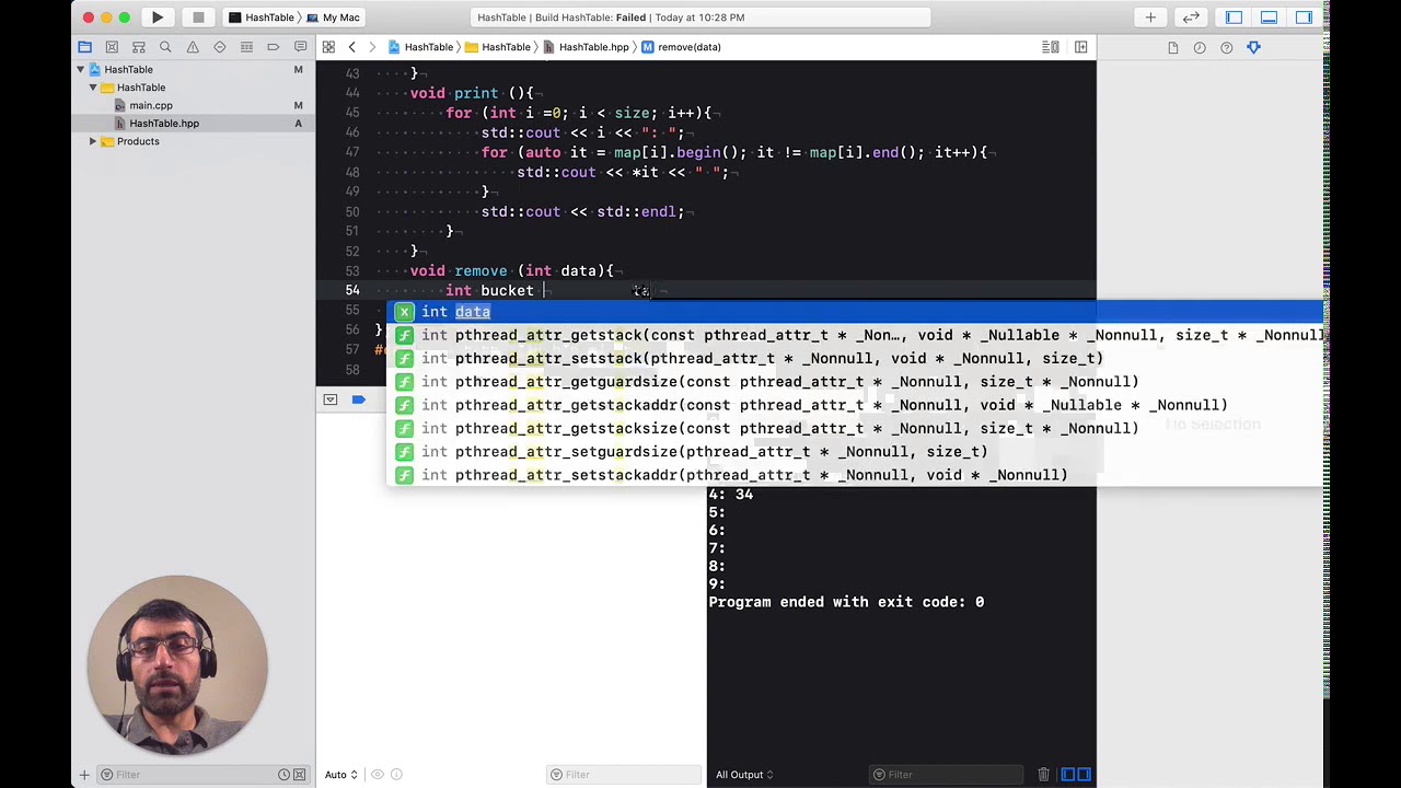 Explained Code: Hashing with chaining in C++