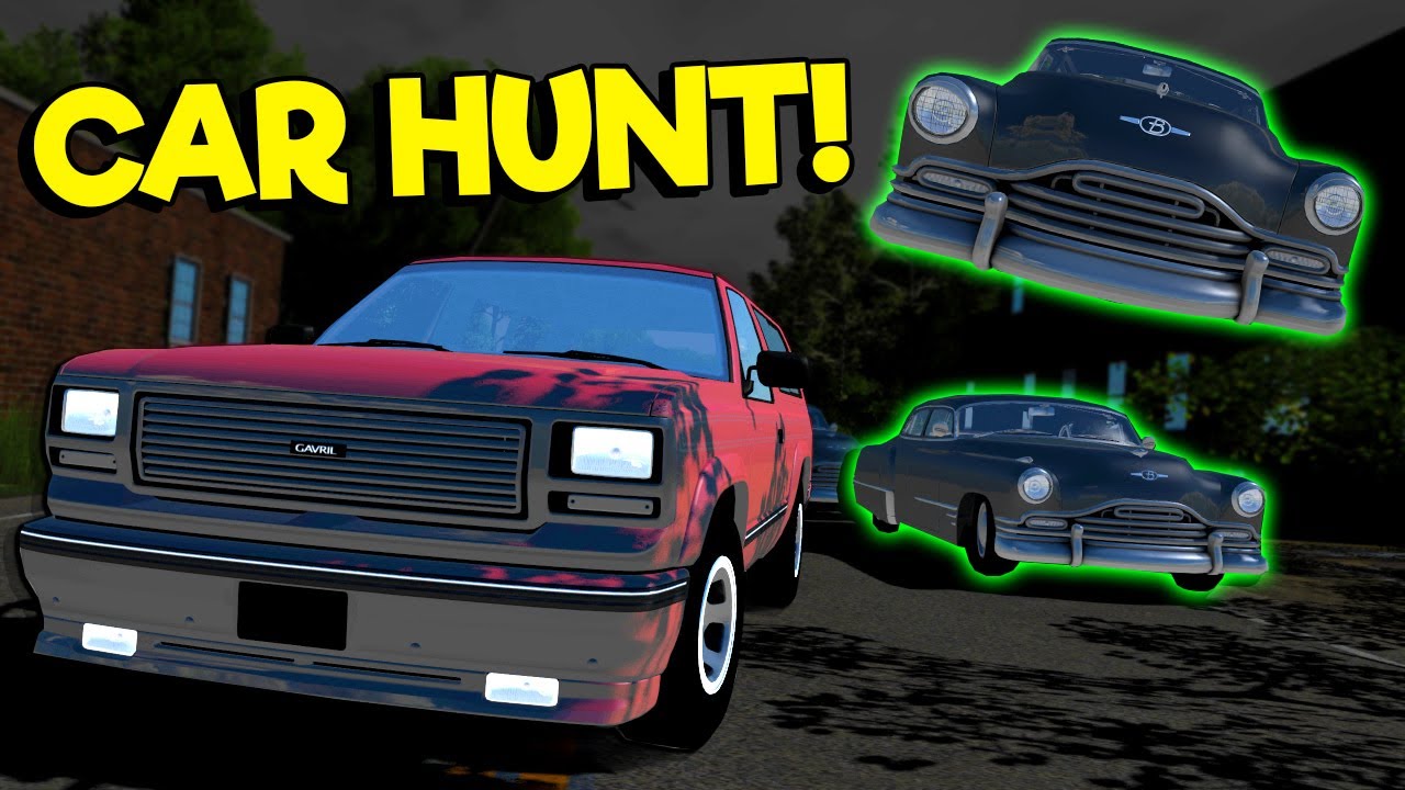 Car Hunt with Ghost Cars on a Haunted Map?! - (BeamNG Multiplayer Police Chase)