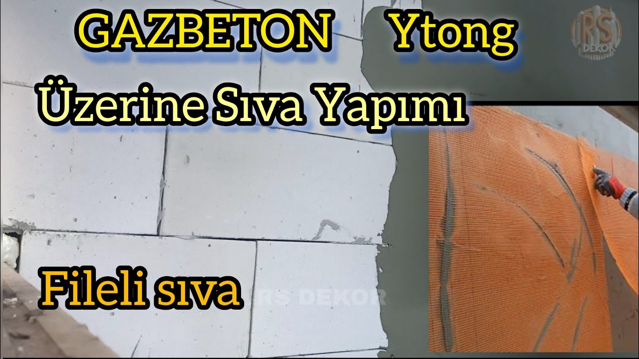 Gazbeton Üzerine Sıva Nasıl Yapılır? YTONG Üzerine Fileli Sıva Yapımı | Ytong Sıvası Nasıl Olmalı ❗