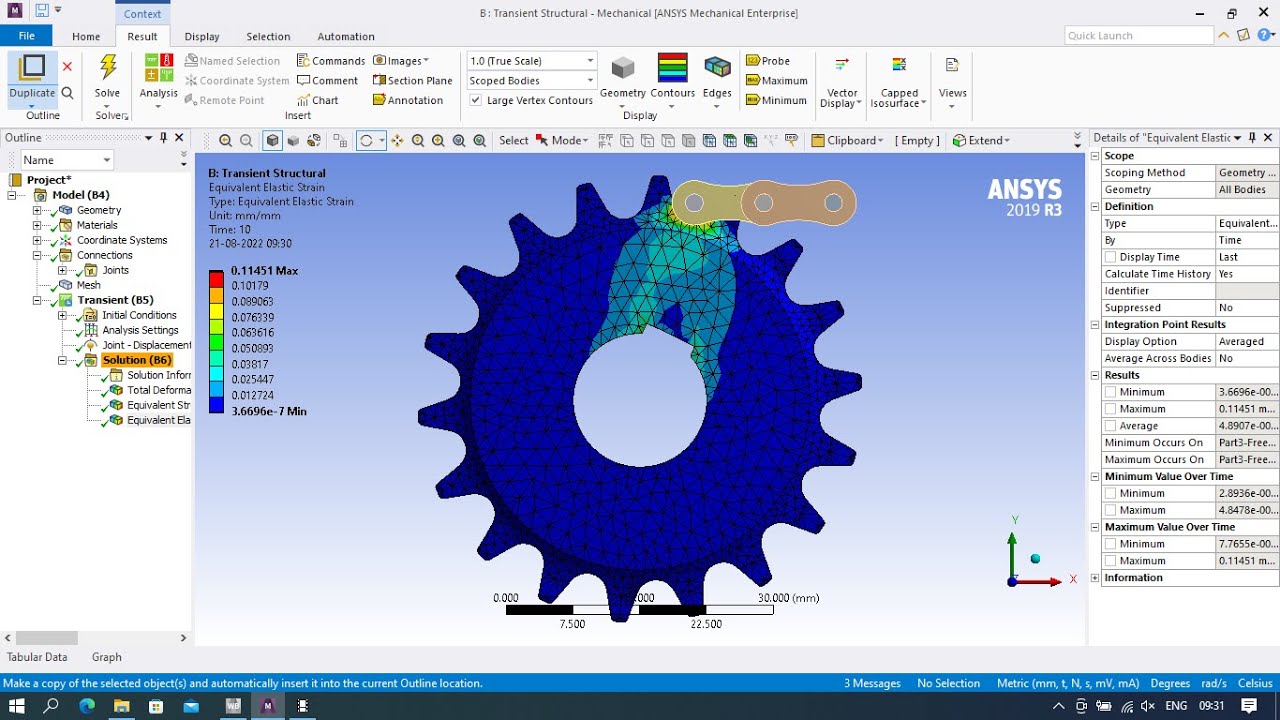 Structural analysis on Socket and Chain Pulling || Ansys Workbench R 2021 || Ansys Workbench