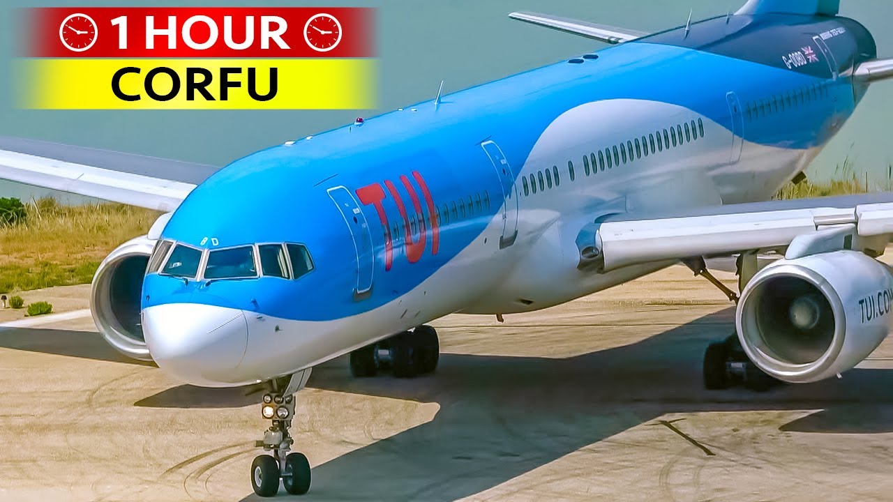 1 Hour of Plane Spotting at CORFU (2017)