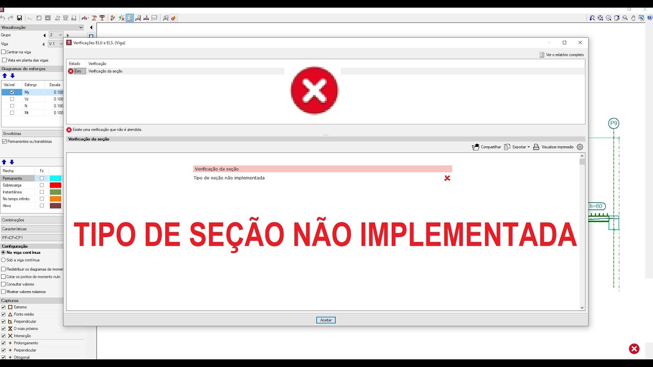 ERRO Tipo de seção não implementada