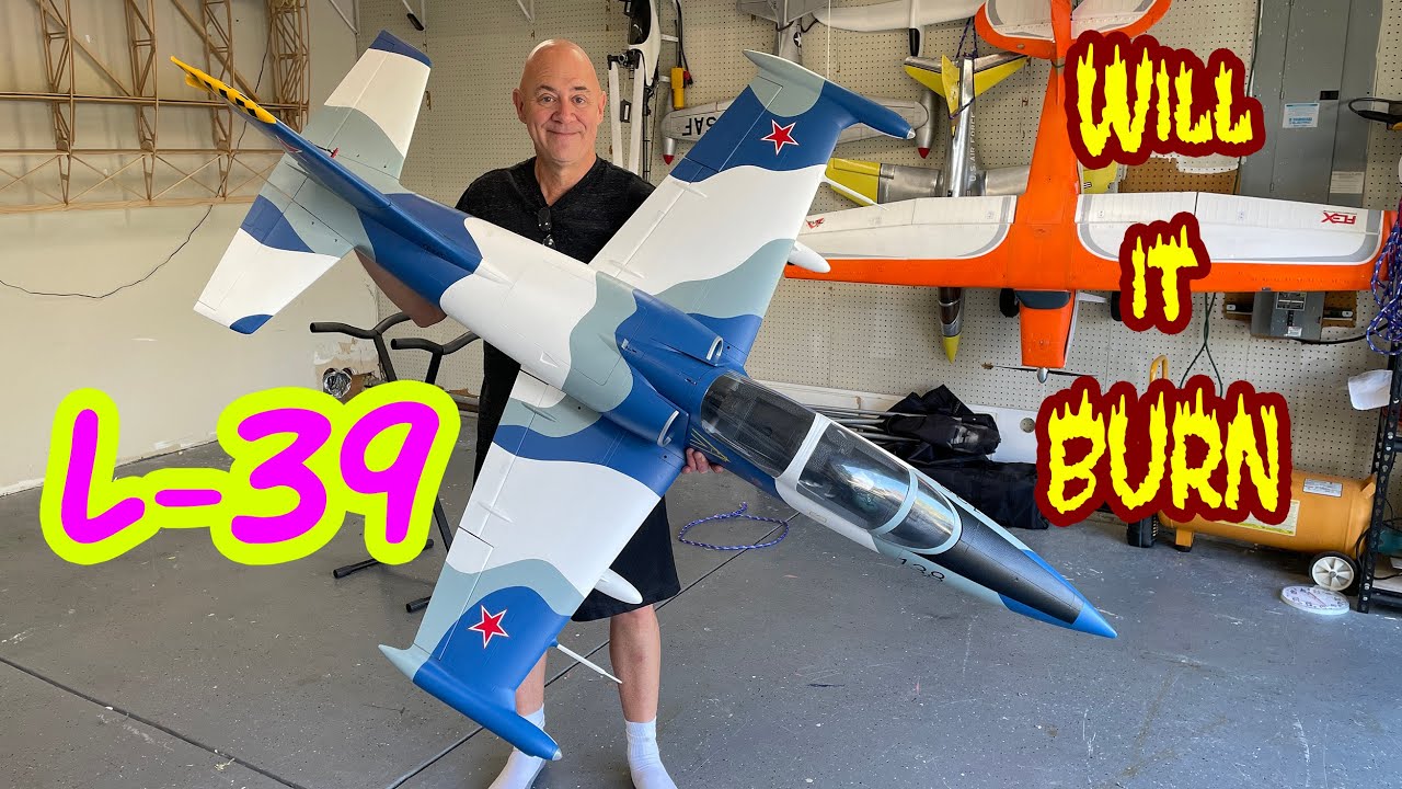 Banana Hobbies 12 CH AeroFoam Blue Arctic Camo L-39 Albatros 105mm WILL IT BURN?