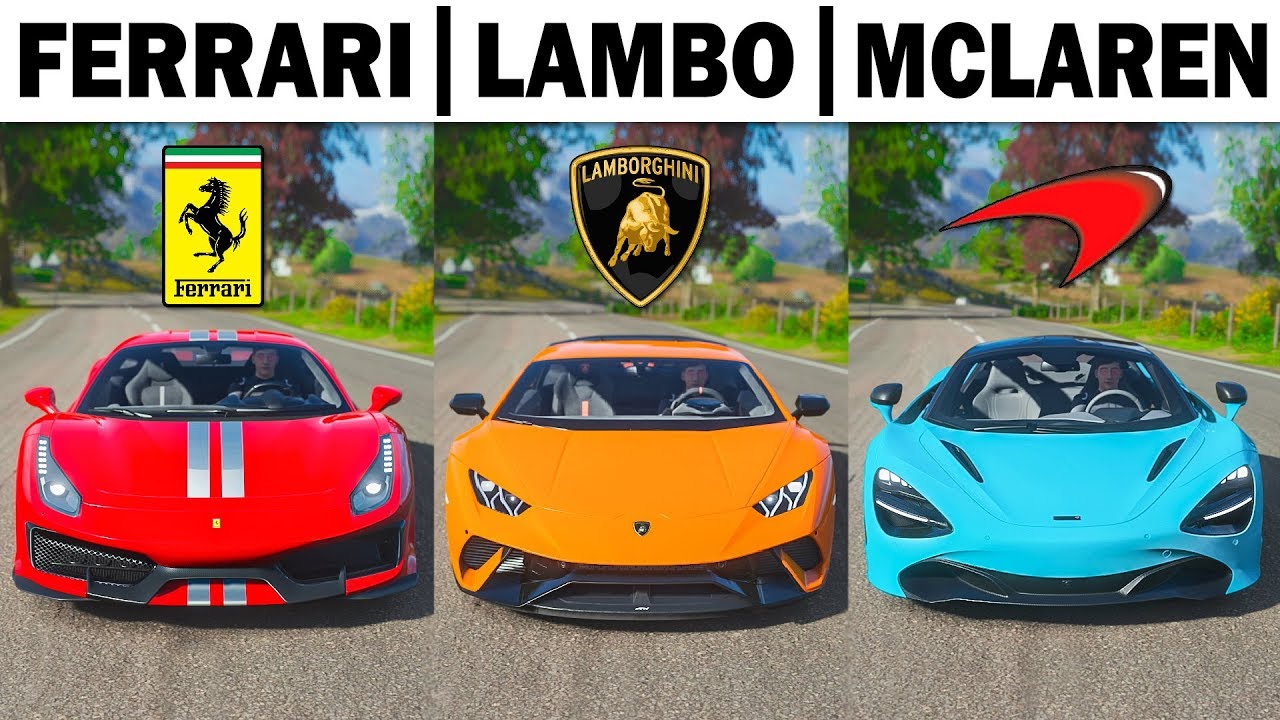 Forza Horizon 4 | Ferrari VS Lamborghini VS McLaren | SUPERCARS!!!