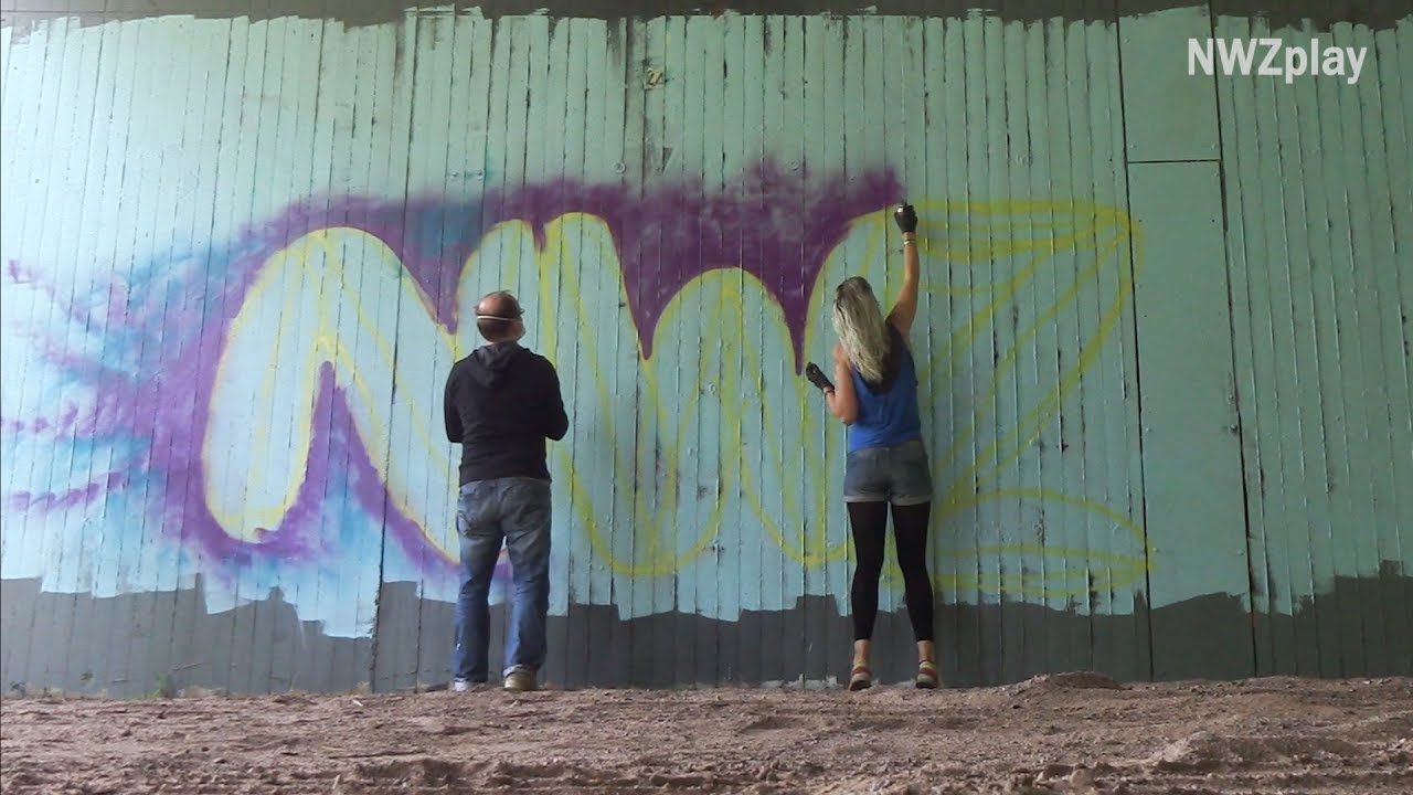Graffiti in Oldenburg - Volontär Patrick zeigt Spray-Künste