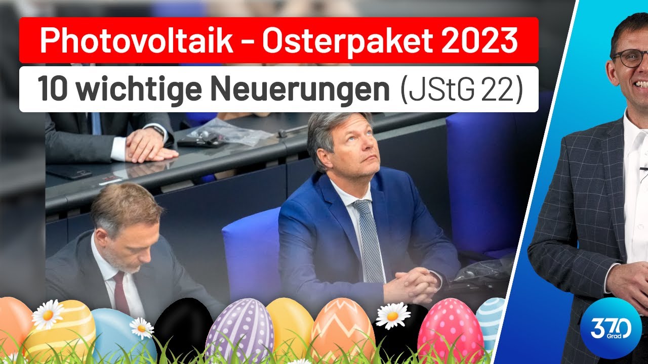 Photovoltaik Osterpaket 2023 zum Nullsteuersatz, Entnahmemodell, Steuerbefreiung, Umsatz/Einkommen